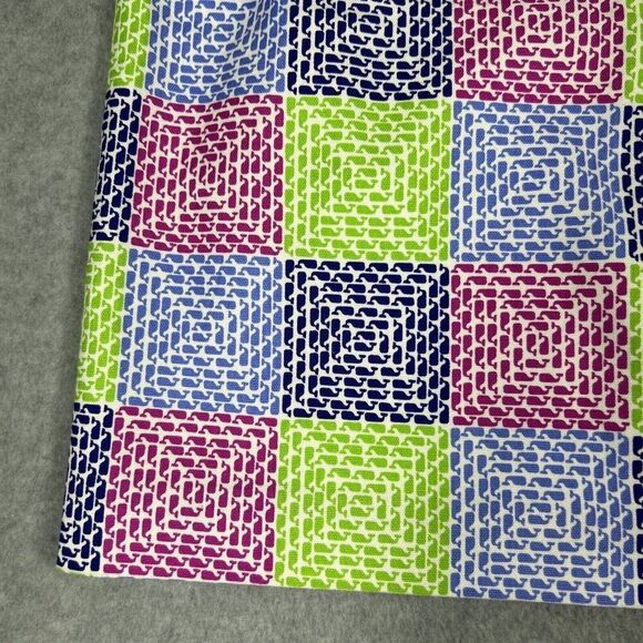 NWT Vineyard Vines Size 8 Mini Skirt Multicolor Patchwork Whale Print Prep Women - Picture 3 of 9